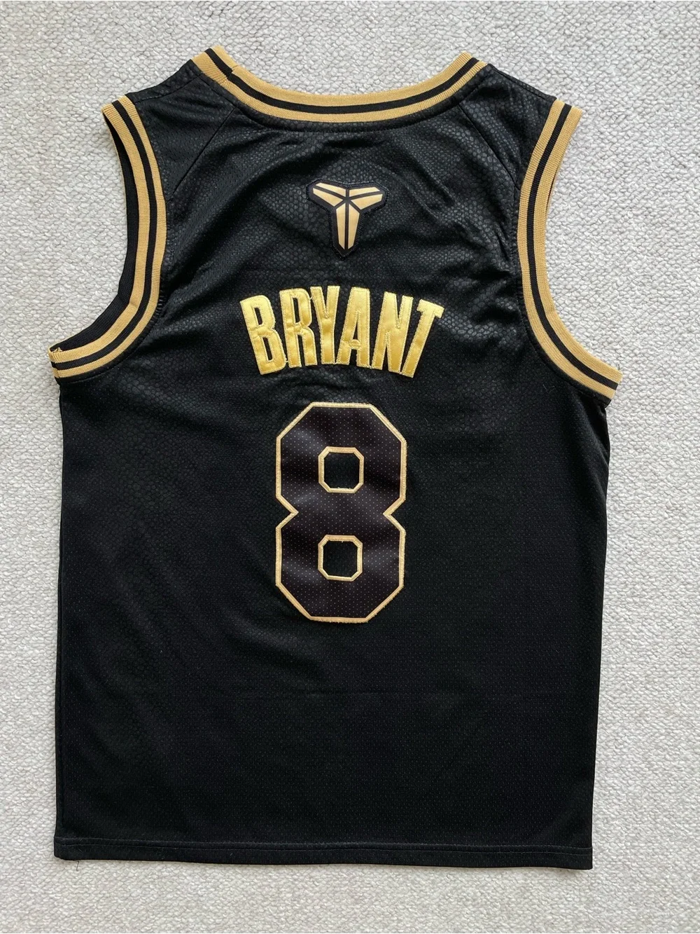 Nike Kobe Bryant LA Lakers Black Mamba Golden Edition Jersey, Size Large
